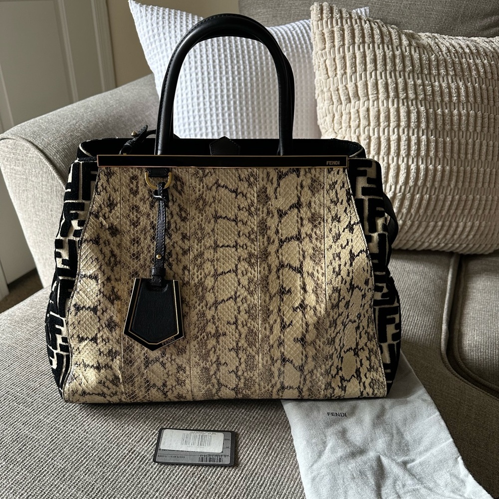 Fendi Medium Python 2jours Tote - image 1